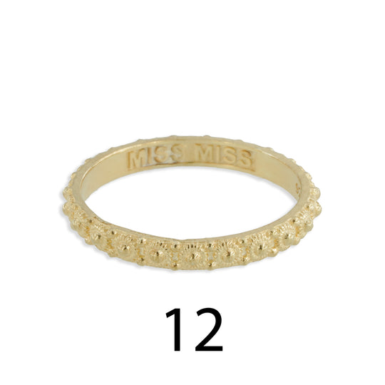 Fedina stile sardo grani Ø 12 argento dorato