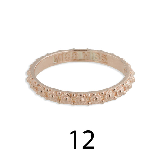 Fedina stile sardo grani Ø 12 argento rosè