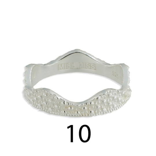 Fedina stile sardo corona Ø 10 argento bianco