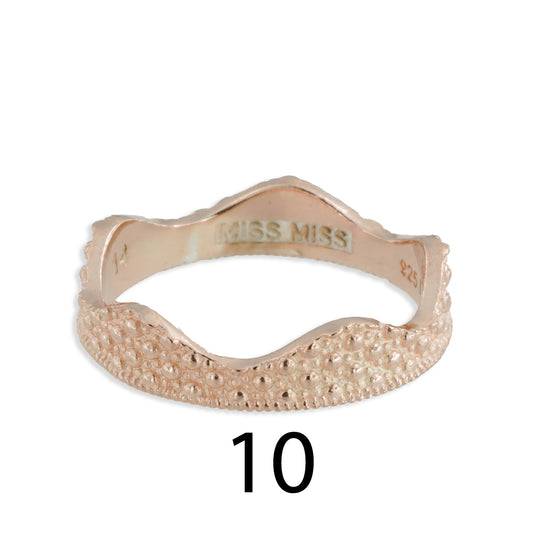 Fedina stile sardo corona Ø 10 argento rosè