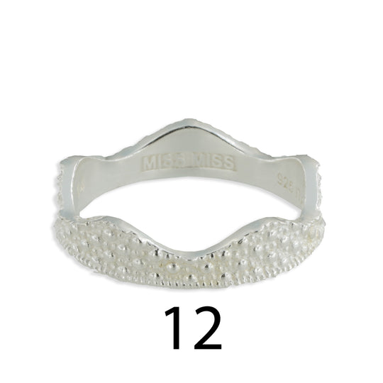 Fedina stile sardo corona Ø 12 argento bianco