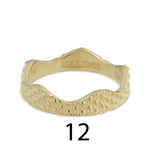 Fedina stile sardo corona Ø 12 argento dorato