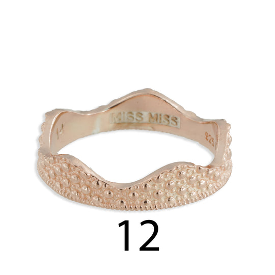 Fedina stile sardo corona Ø 12 argento rosè