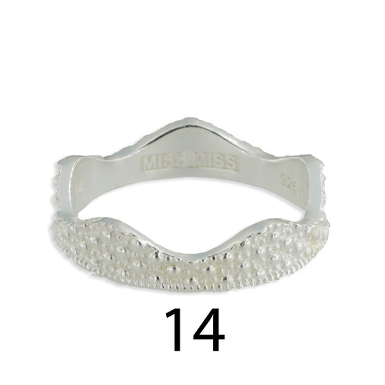 Fedina stile sardo corona Ø 14 argento bianco