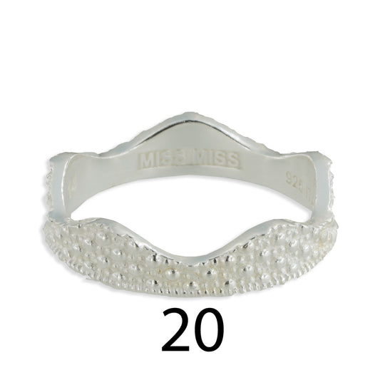 Fedina stile sardo corona Ø 20 argento bianco