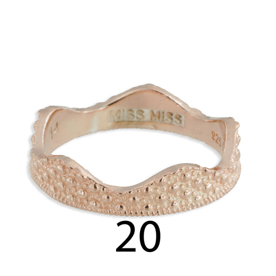 Fedina stile sardo corona Ø 20 argento rosè