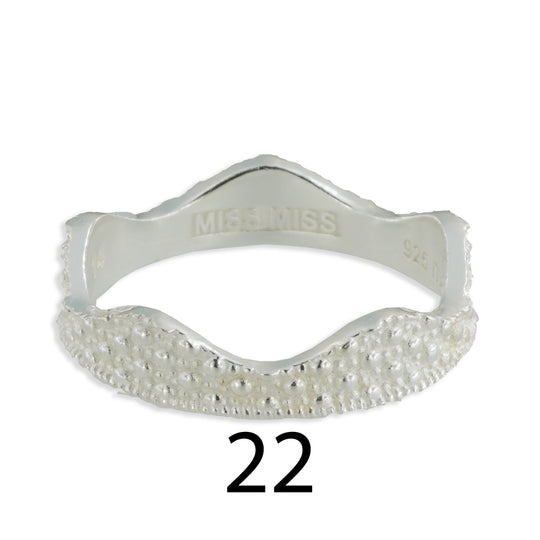 Fedina stile sardo corona Ø 22 argento bianco