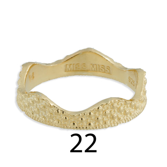 Fedina stile sardo corona Ø 22 argento dorato