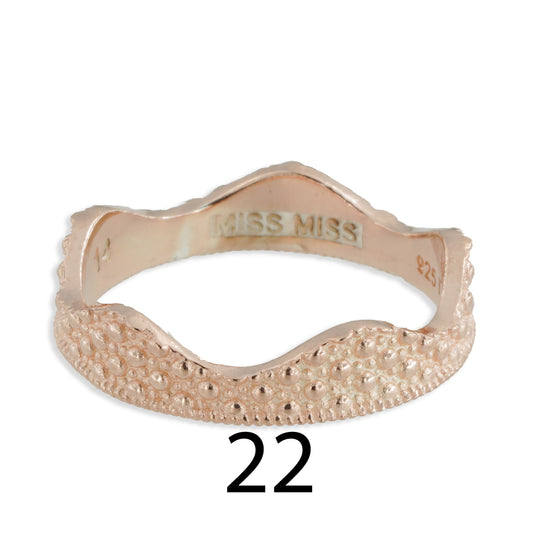 Fedina stile sardo corona Ø 22 argento rosè