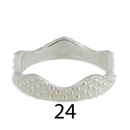 Fedina stile sardo corona Ø 24 argento bianco