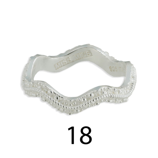 Fedina stile sardo onda Ø 18 argento bianco