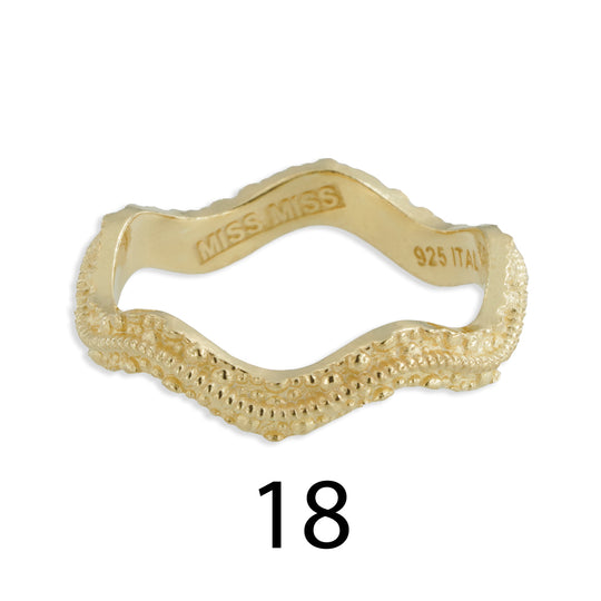 Fedina stile sardo onda Ø 18 argento dorato