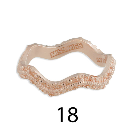 Fedina stile sardo onda Ø 18 argento rosè