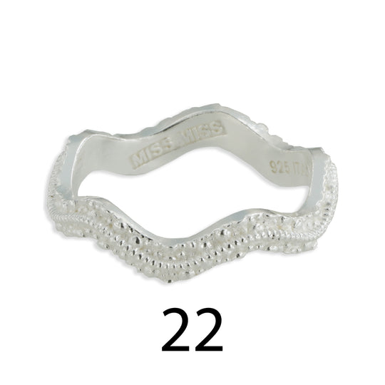 Fedina stile sardo onda Ø 22 argento bianco