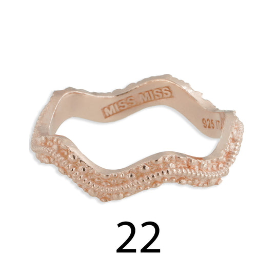 Fedina stile sardo onda Ø 22 argento rosè