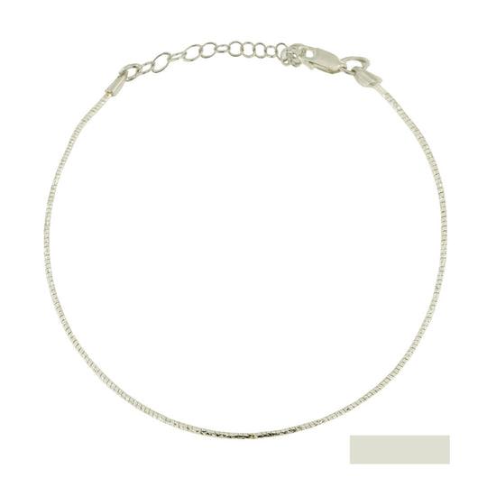 Bracciale filo di gioia in argento rodiato  con chiusura regolabile 15-19 cm