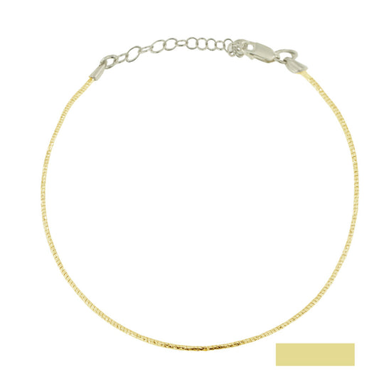 Bracciale filo di gioia in argento dorato '  con chiusura regolabile 15-19 cm