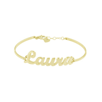 Bracciale in argento con nome lastra 1.8 mm