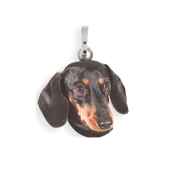 Medaglietta con cane Bassotto in argento 925