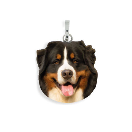 Medaglietta con cane Bernese in argento 925