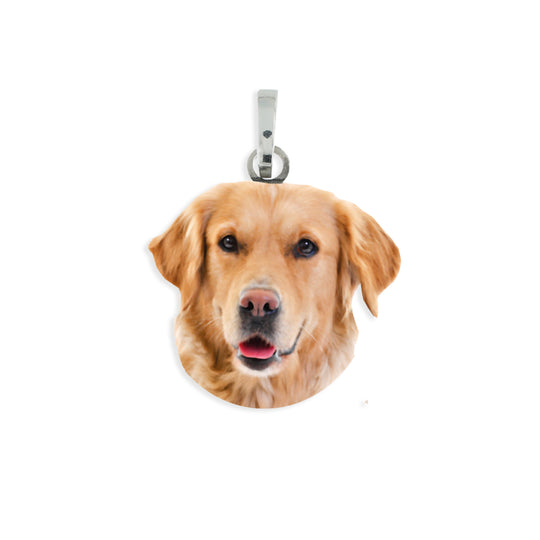 Medaglietta con cane Golden Retriver  in argento 925
