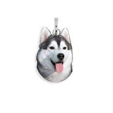 Medaglietta con cane huski in argento 925