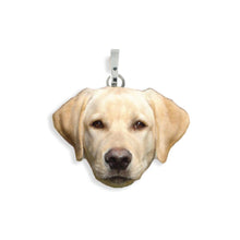 Medaglietta con cane labrador miele in argento 925
