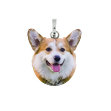 Medaglietta con cane welsh corgi in argento 925