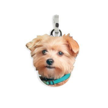 Pendente  in argento 925 personalizzabile  con la foto del tuo amico a 4 zampe