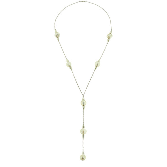 Collana con perle naturali a cascata