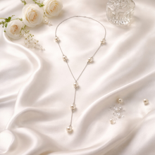 Collana con perle naturali a cascata
