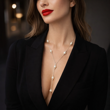 Collana con perle naturali a cascata