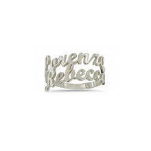 Anello con nome doppio personalizzabile in argento 925