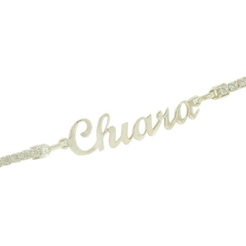Bracciale teniis in argento con nome personalizzabile