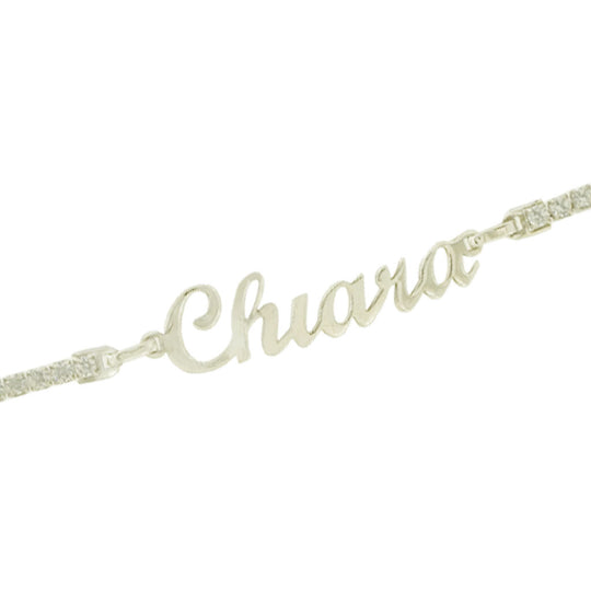 Bracciale teniis in argento con nome personalizzabile