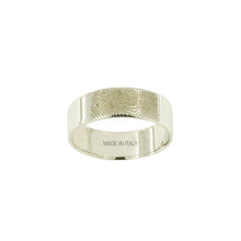 Fede in argento 925 con impronta personalizzata incisa