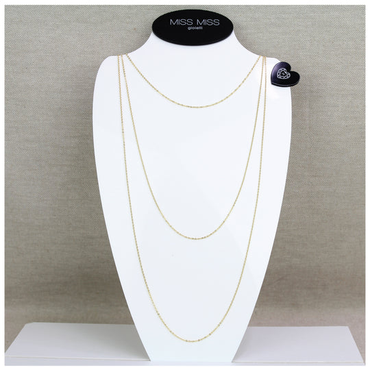 Collana in argento dorato 70/85/100 cm neutra