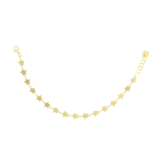 Bracciale in argento dorato 16 stelle