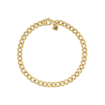 Bracciale grumetta in argento dorato maglia piccola