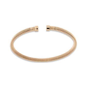Bracciale Le Sovì tubo placcato in oro rosè realizzato a mano