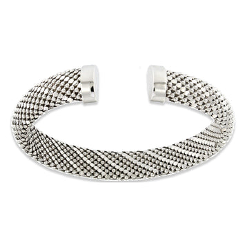 Bracciale Le Sovì chicco di riso in argento rodiato realizzato a mano