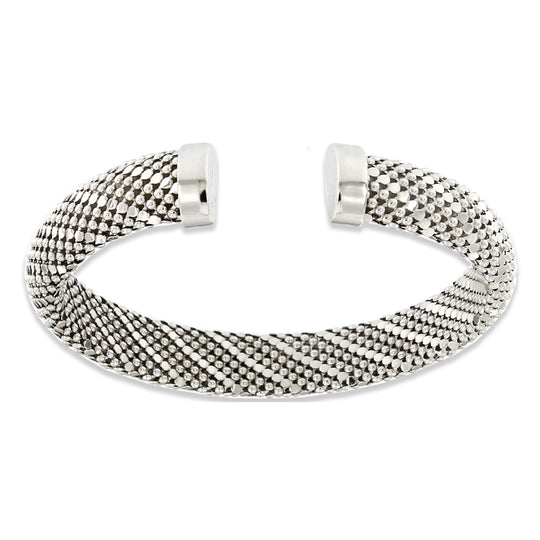 Bracciale Le Sovì chicco di riso in argento rodiato realizzato a mano