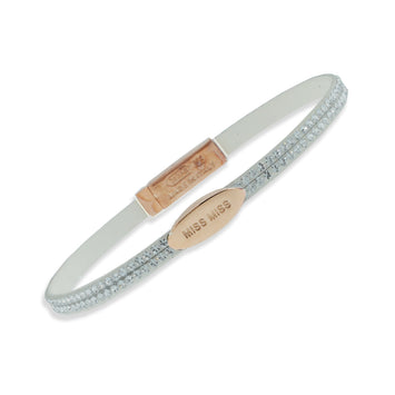 Bracciale in argento rosè Cristalli SW colore Bianco cm 17.5