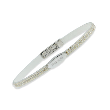 Bracciale in argento bianco Cristalli SW colore Champagne cm 17.5