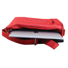 Laptop Bags in pelle naturale rosso vivo adatta per business e pc laptop