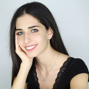 Collana in argento 925 con topazio azzurro e diamante Cultured Diamond