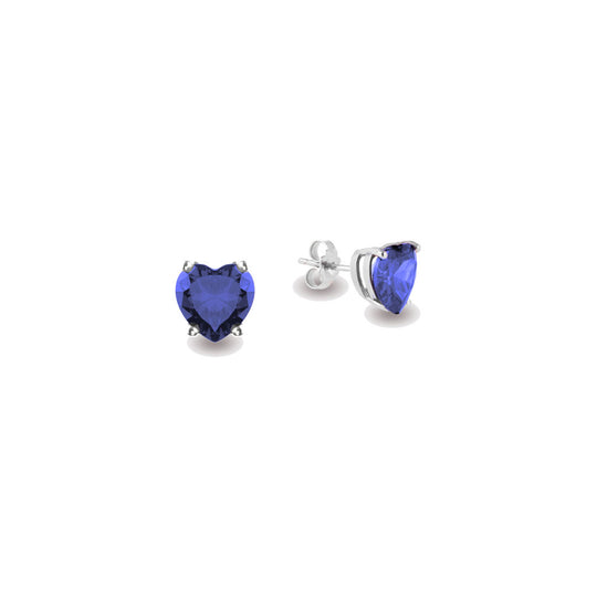 Orecchini in argento 925 con quarzo idrotermale blu zaffiro