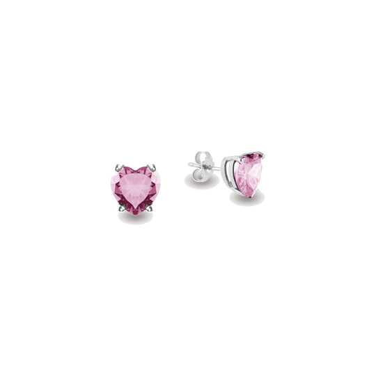 Orecchini in argento 925 con quarzo idrotermale rosa