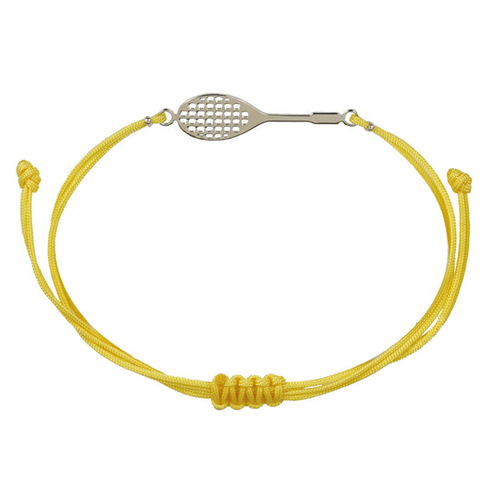 Bracciale sport tennis in argento 925 bracciale cordone tecnico colore giallo mm 22